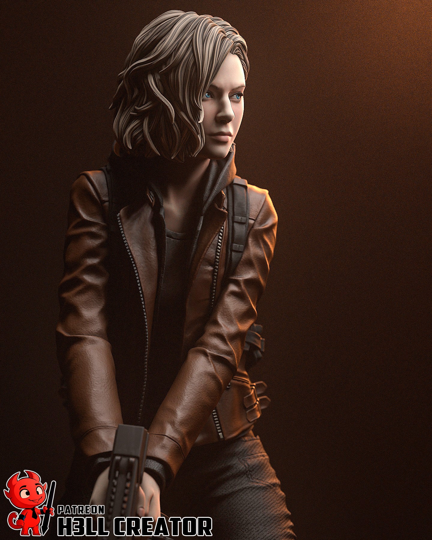 Horror Survivor Heroine Statue