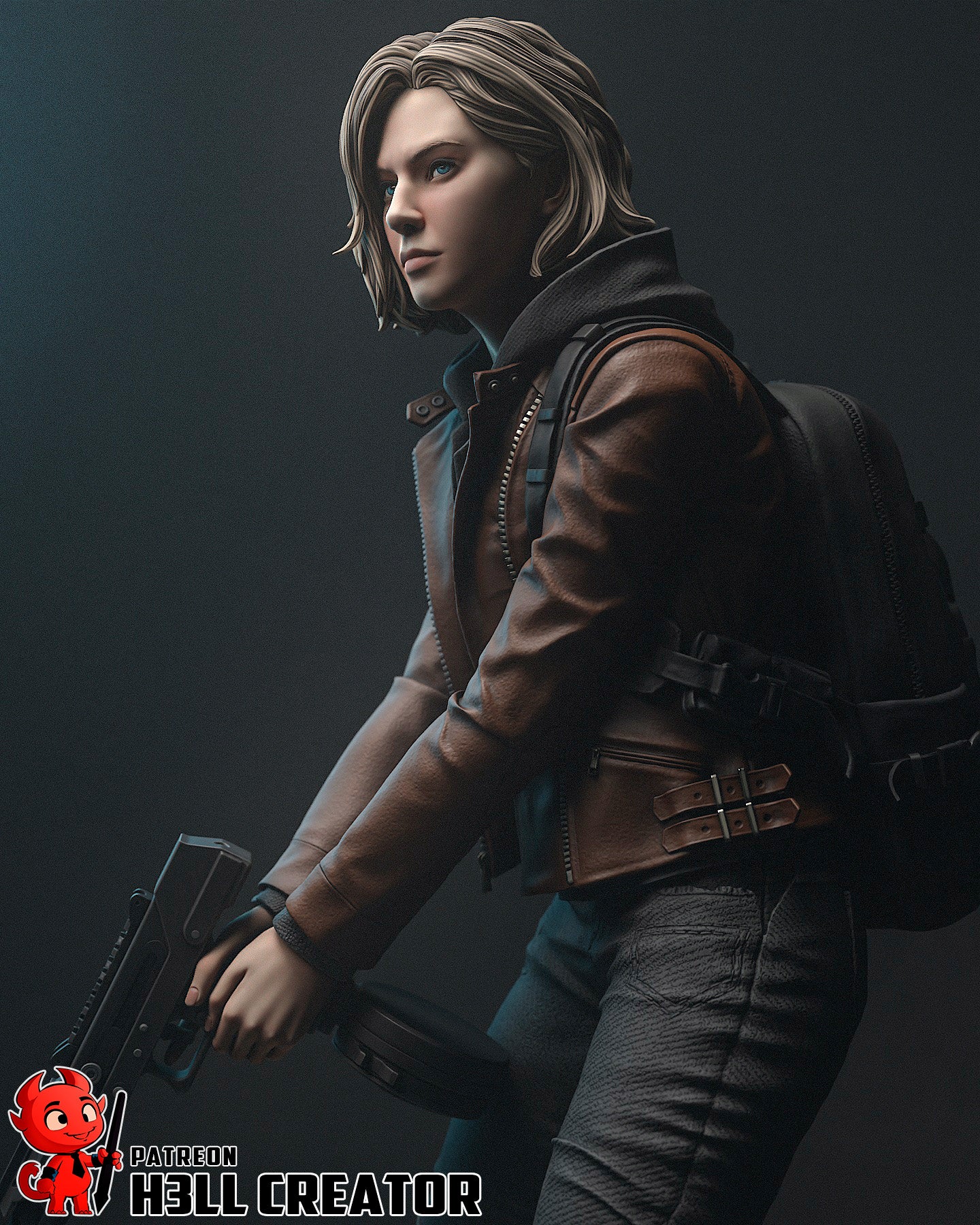 Horror Survivor Heroine Statue
