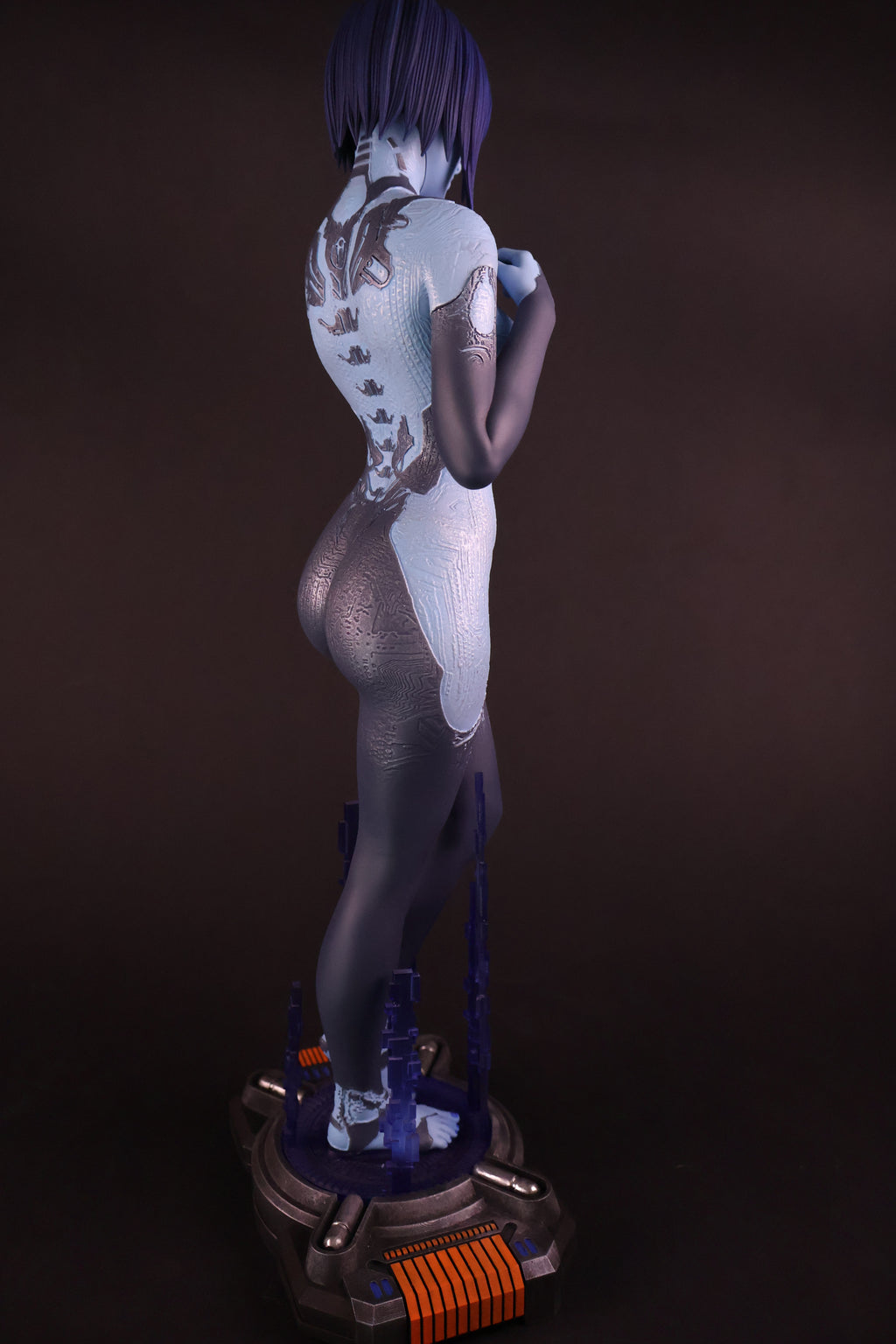 Blue AI Companion Statue