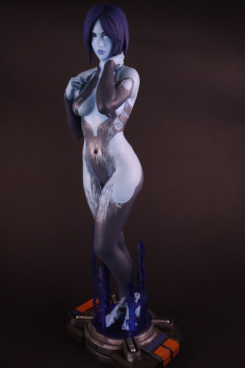 Blue AI Companion Statue
