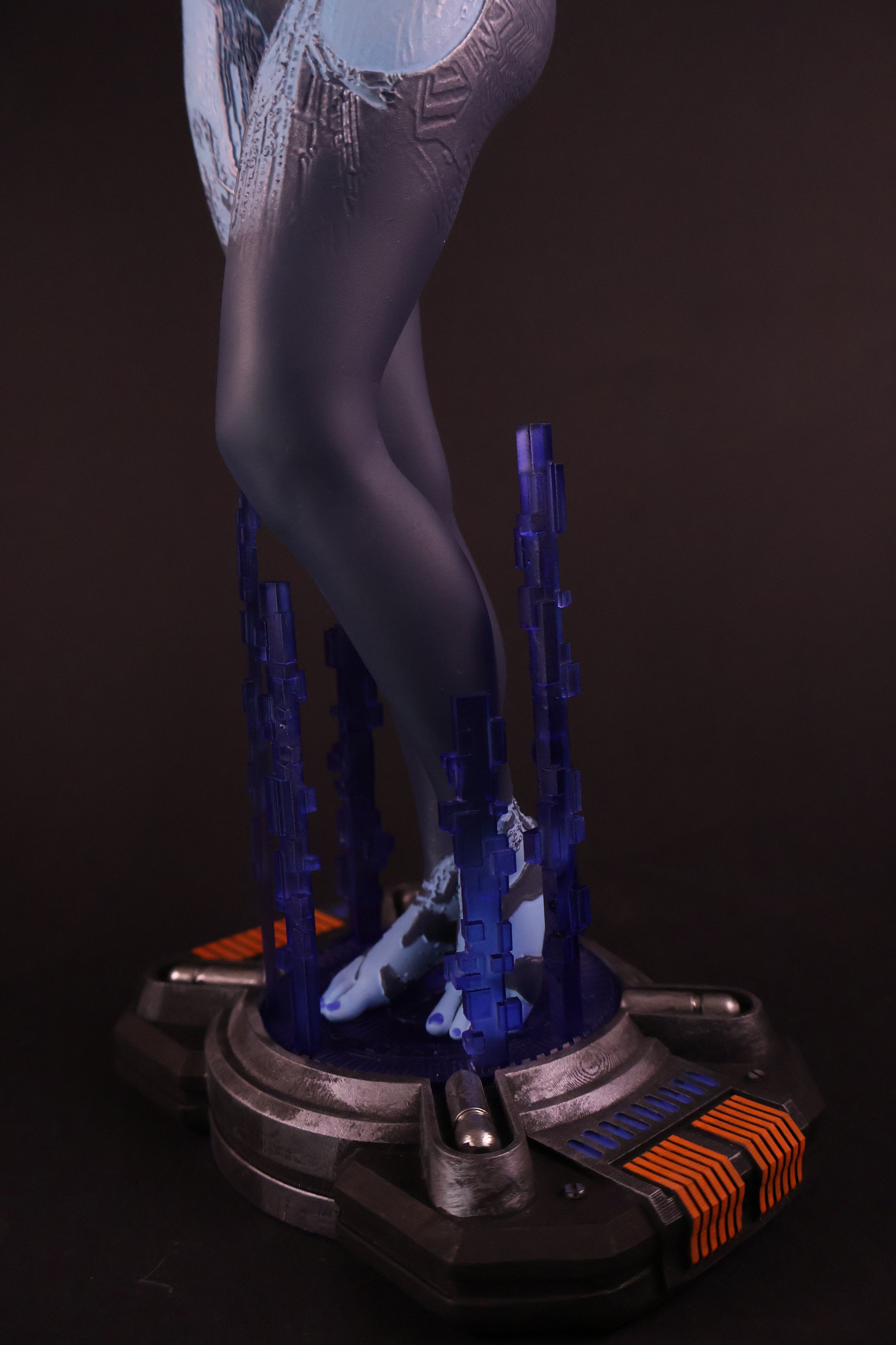 Blue AI Companion Statue