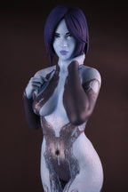 Blue AI Companion Statue