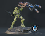 Master Chief vs Jackal Statue