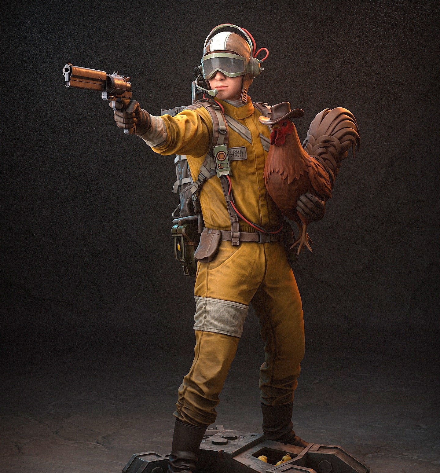Frontier Salvager Statue