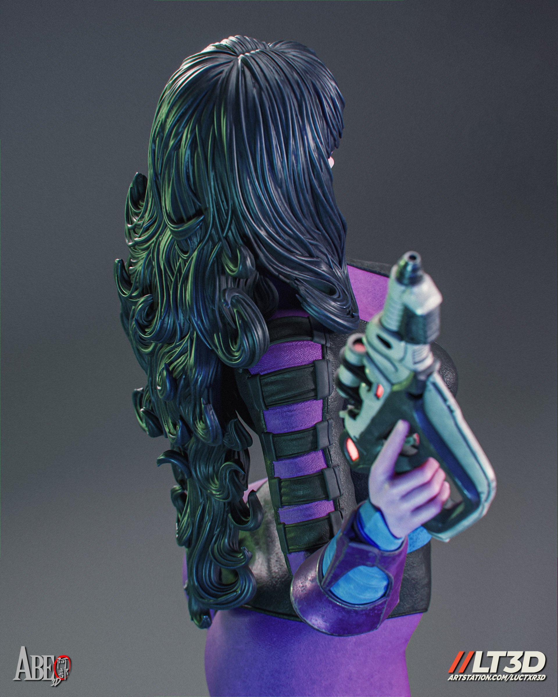 Cyber Assassin Statue