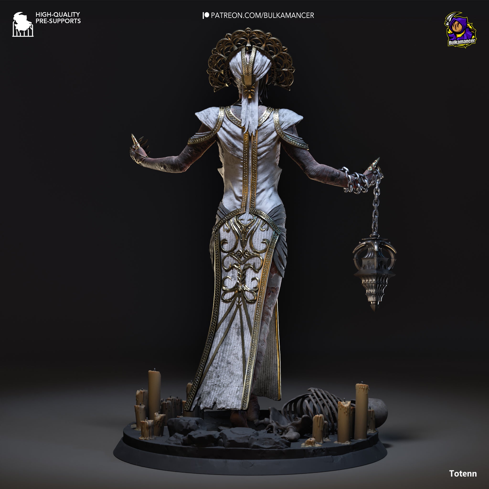 Ancient Corrupted Priestess Statue
