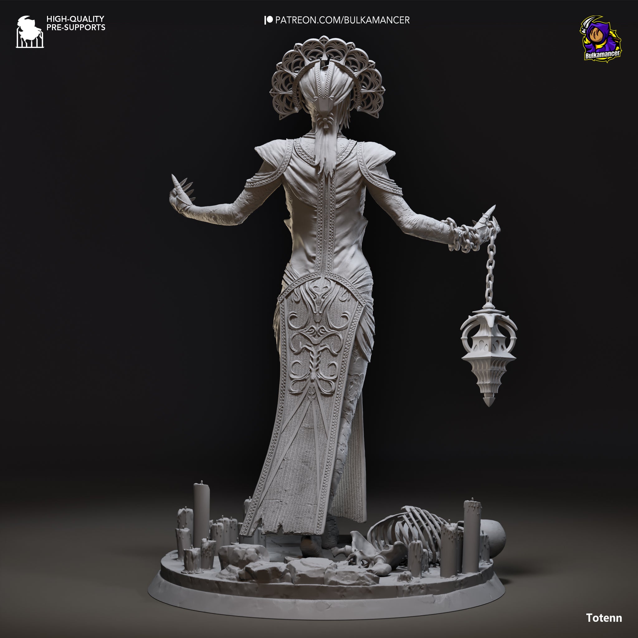 Ancient Corrupted Priestess Statue