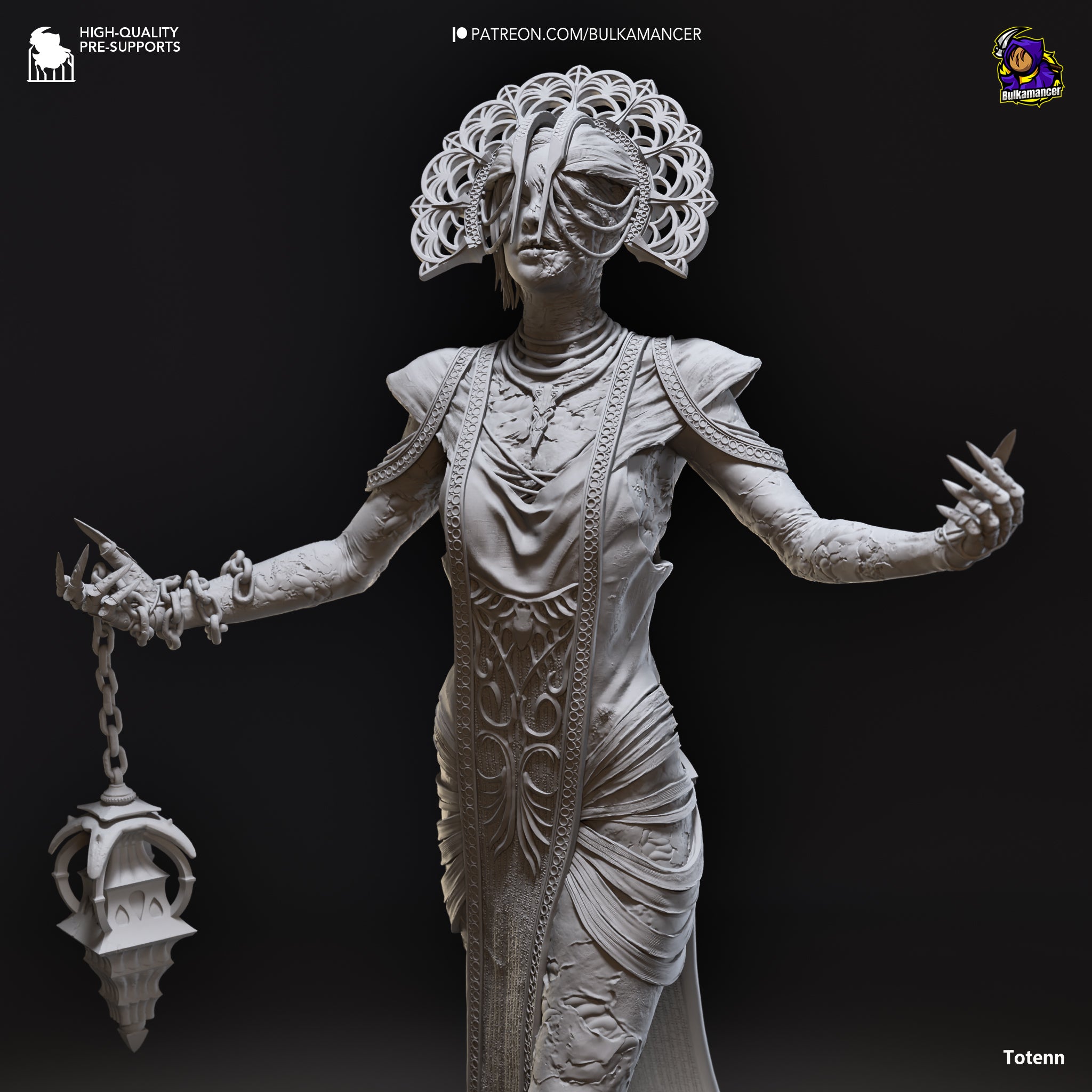Ancient Corrupted Priestess Statue