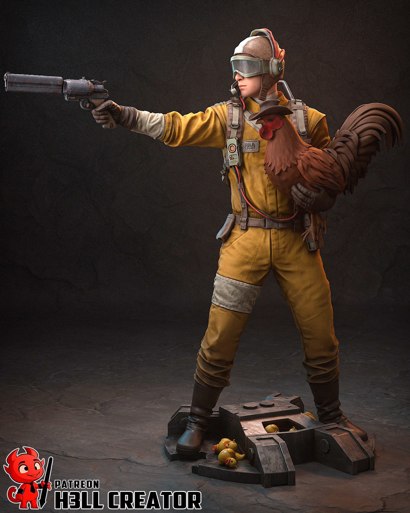 Frontier Salvager Statue