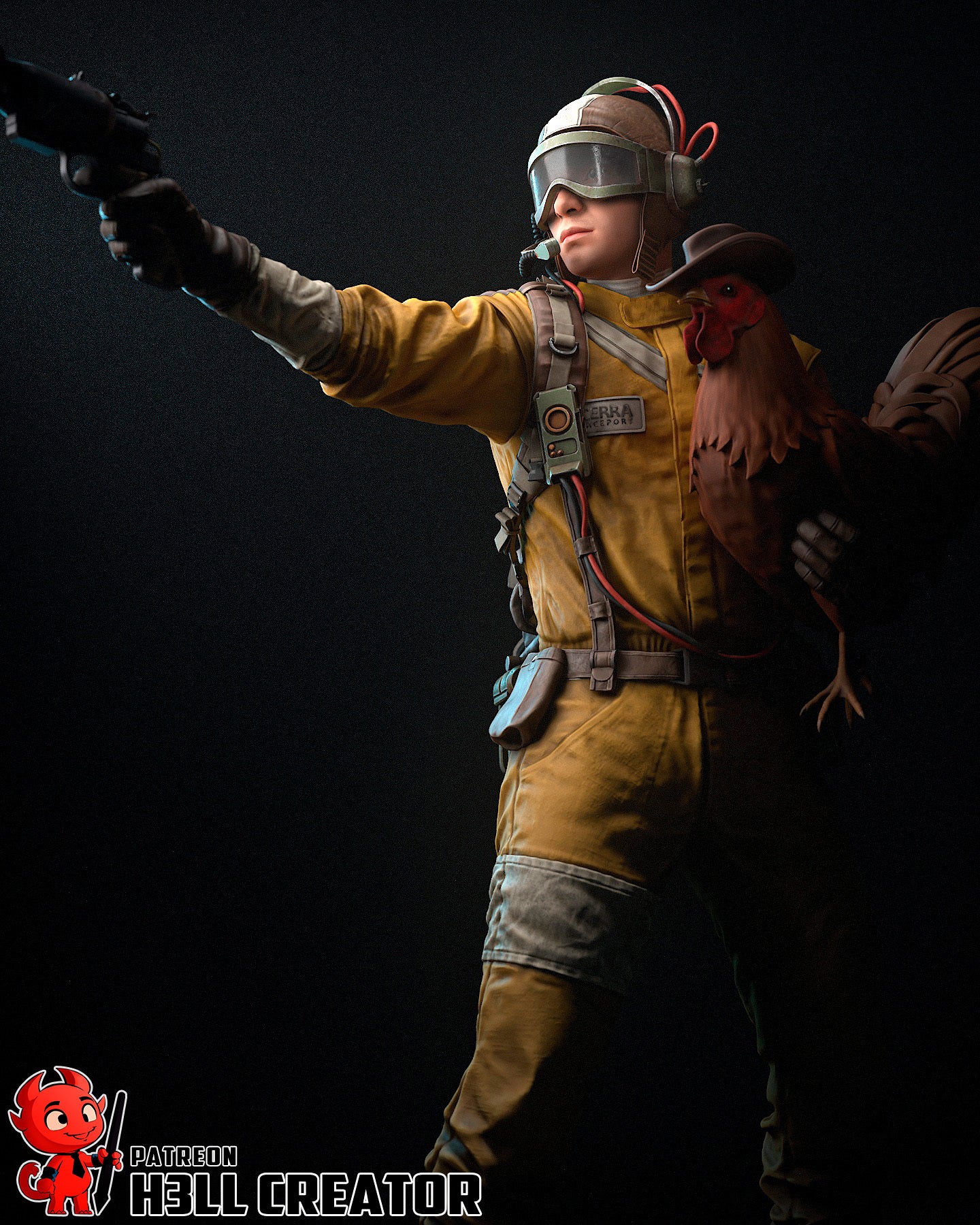 Frontier Salvager Statue