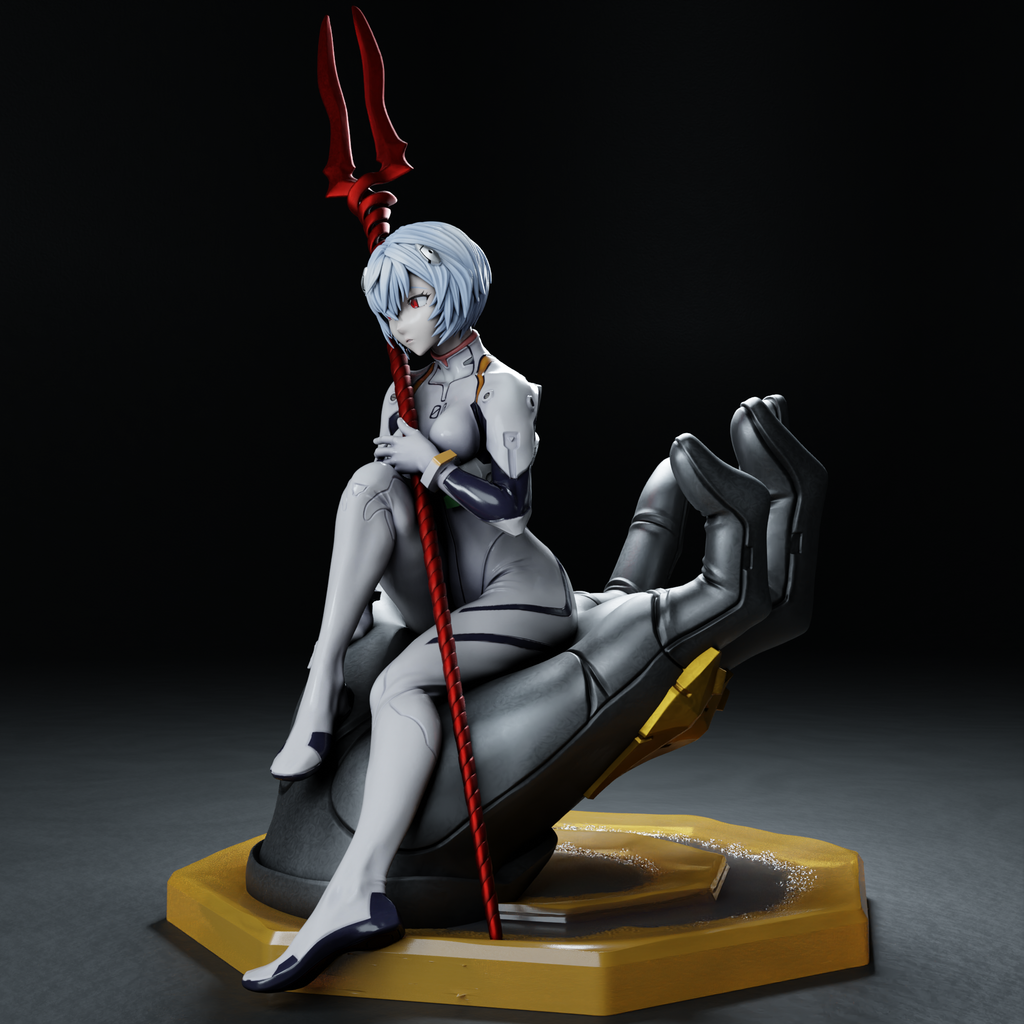 The Blue-Haired Pilot Statue