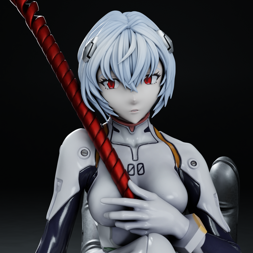 The Blue-Haired Pilot Statue