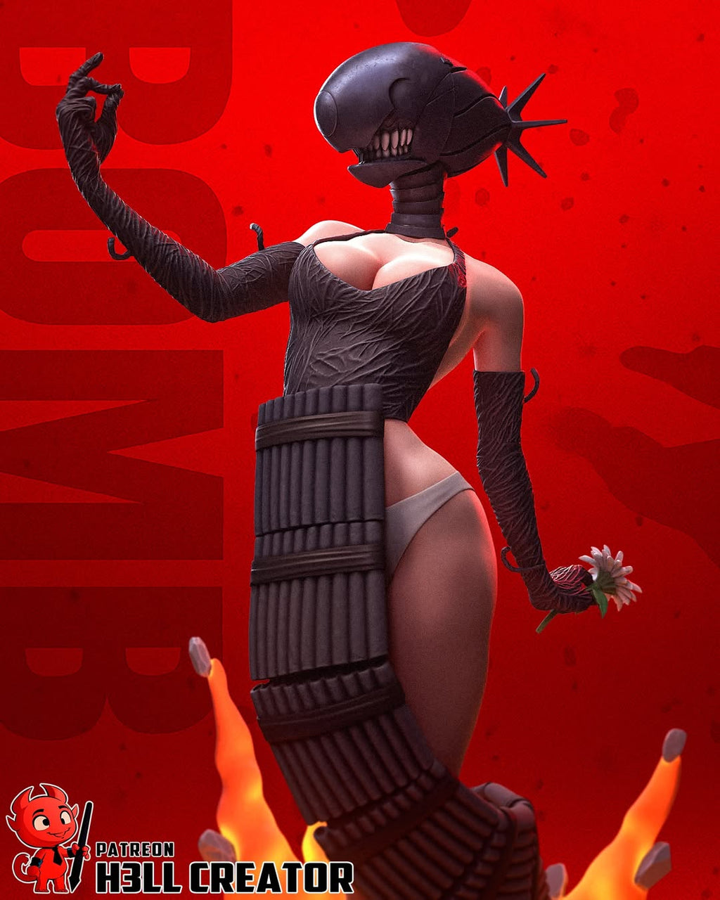 Bomb Devil Girl Figure