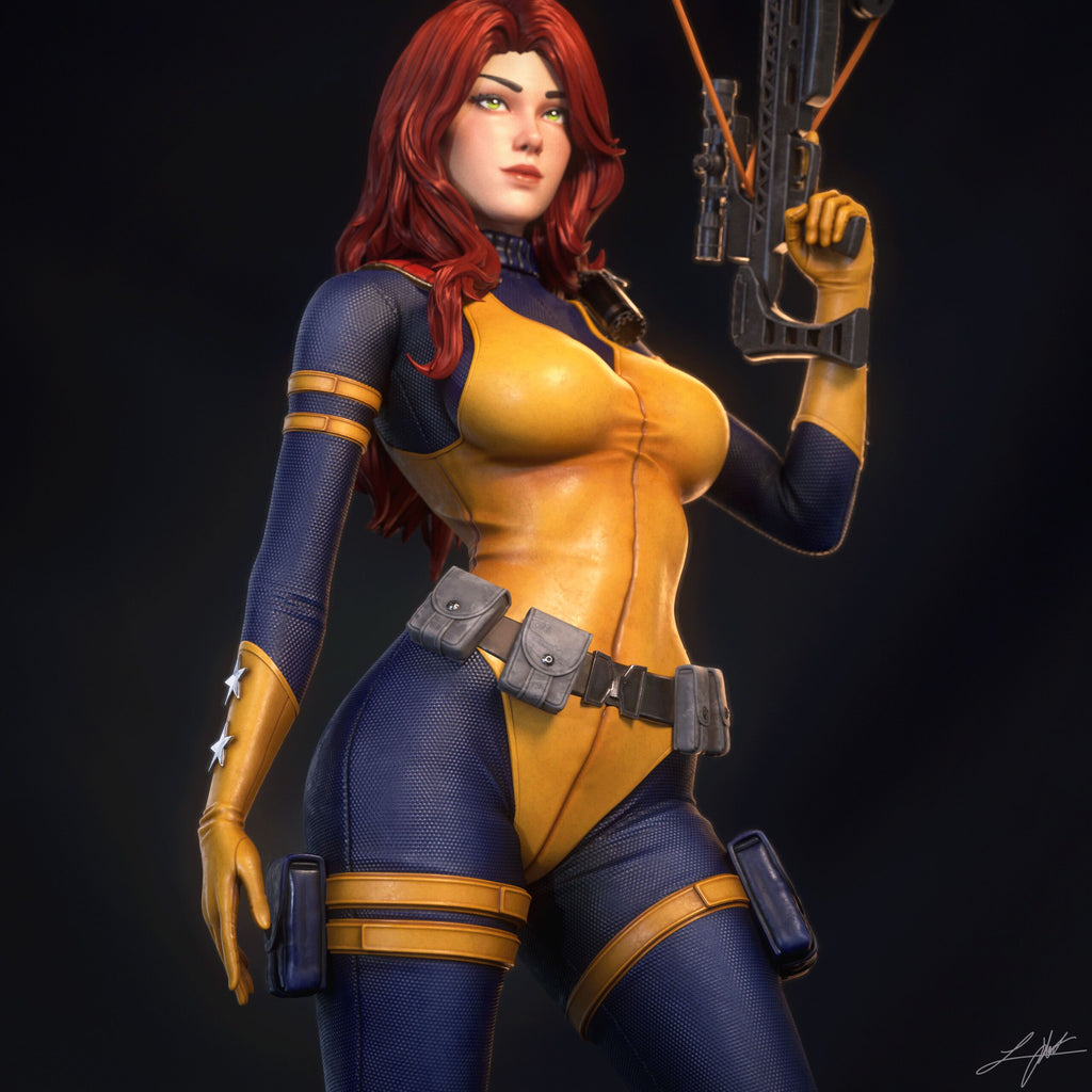 The Crimson Operative Statue