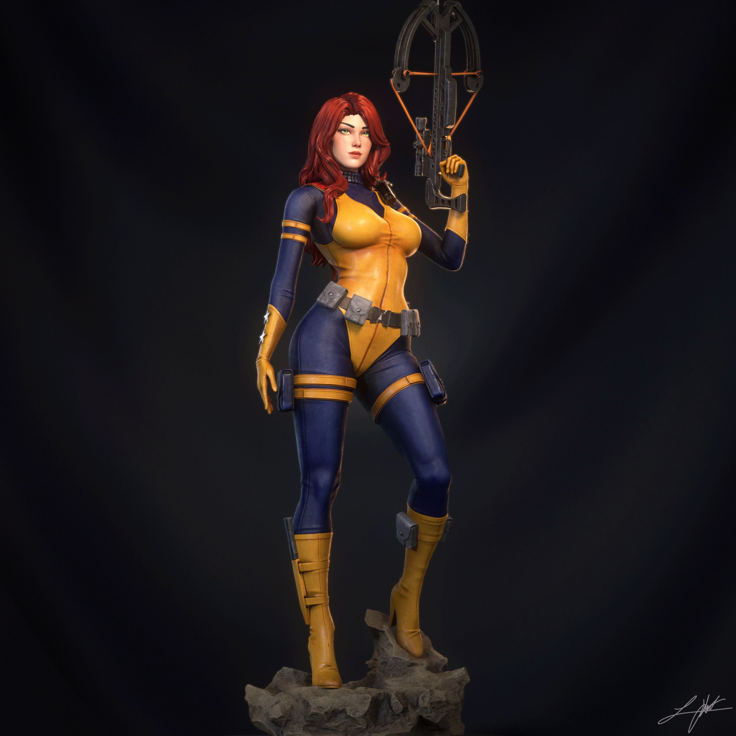 The Crimson Operative Statue