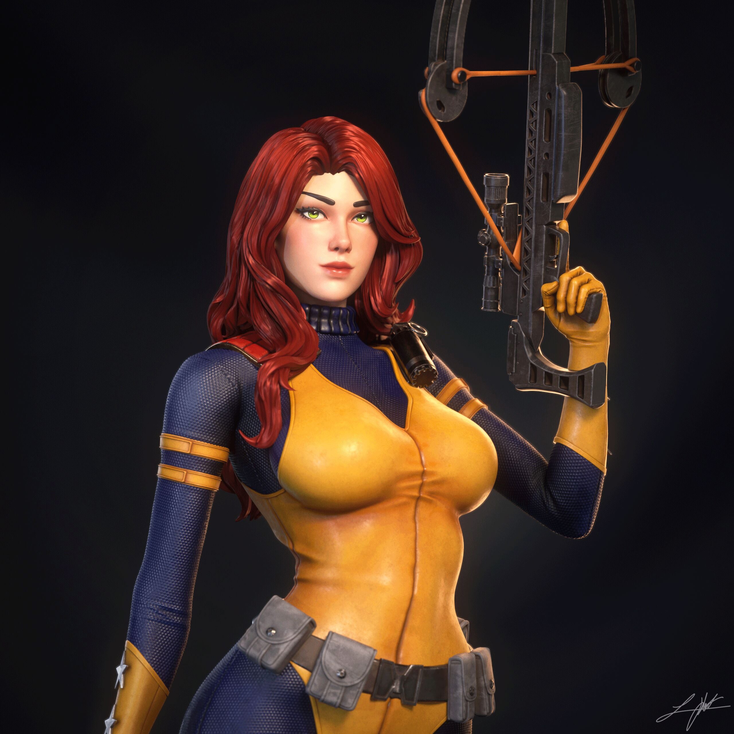 The Crimson Operative Statue
