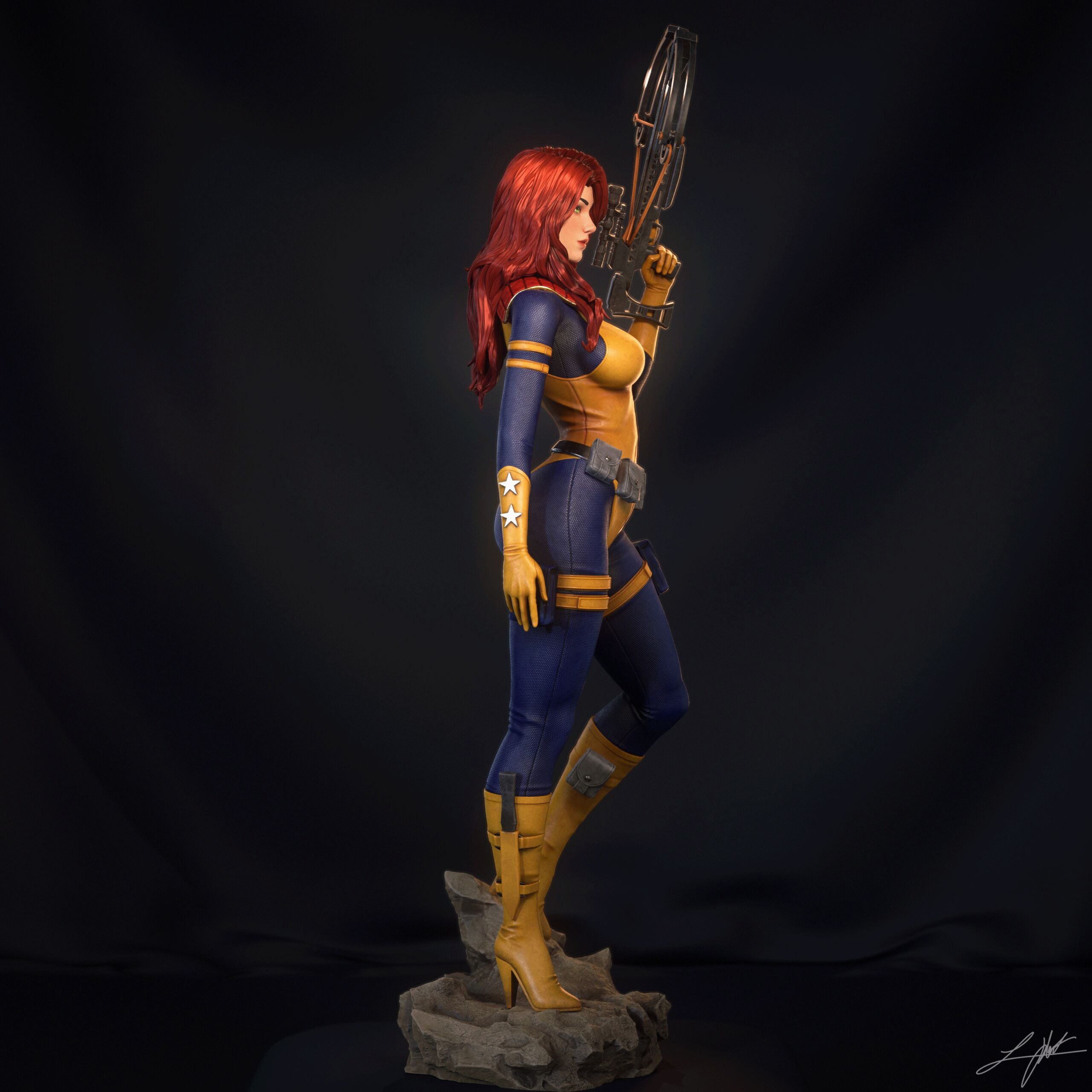 The Crimson Operative Statue