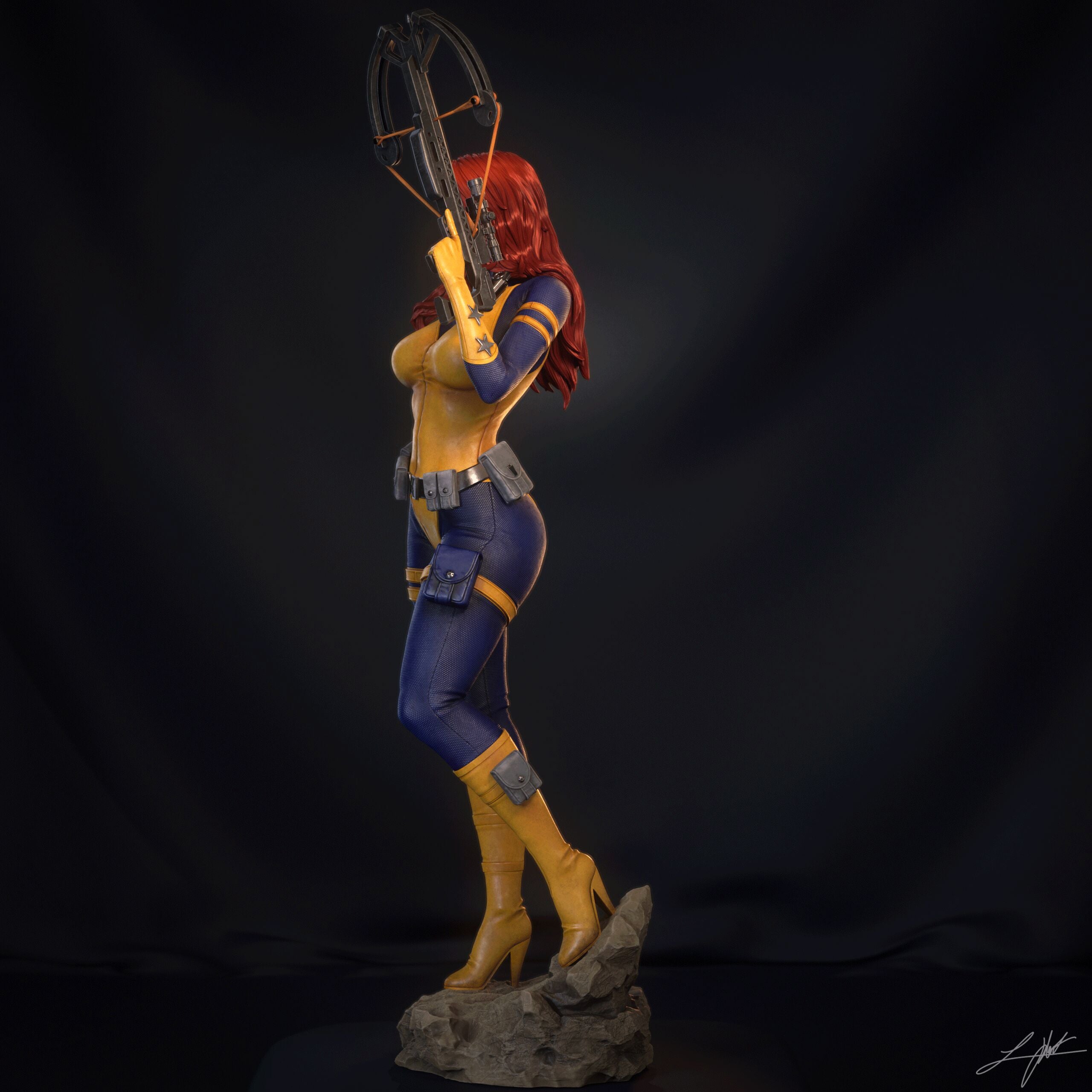 The Crimson Operative Statue