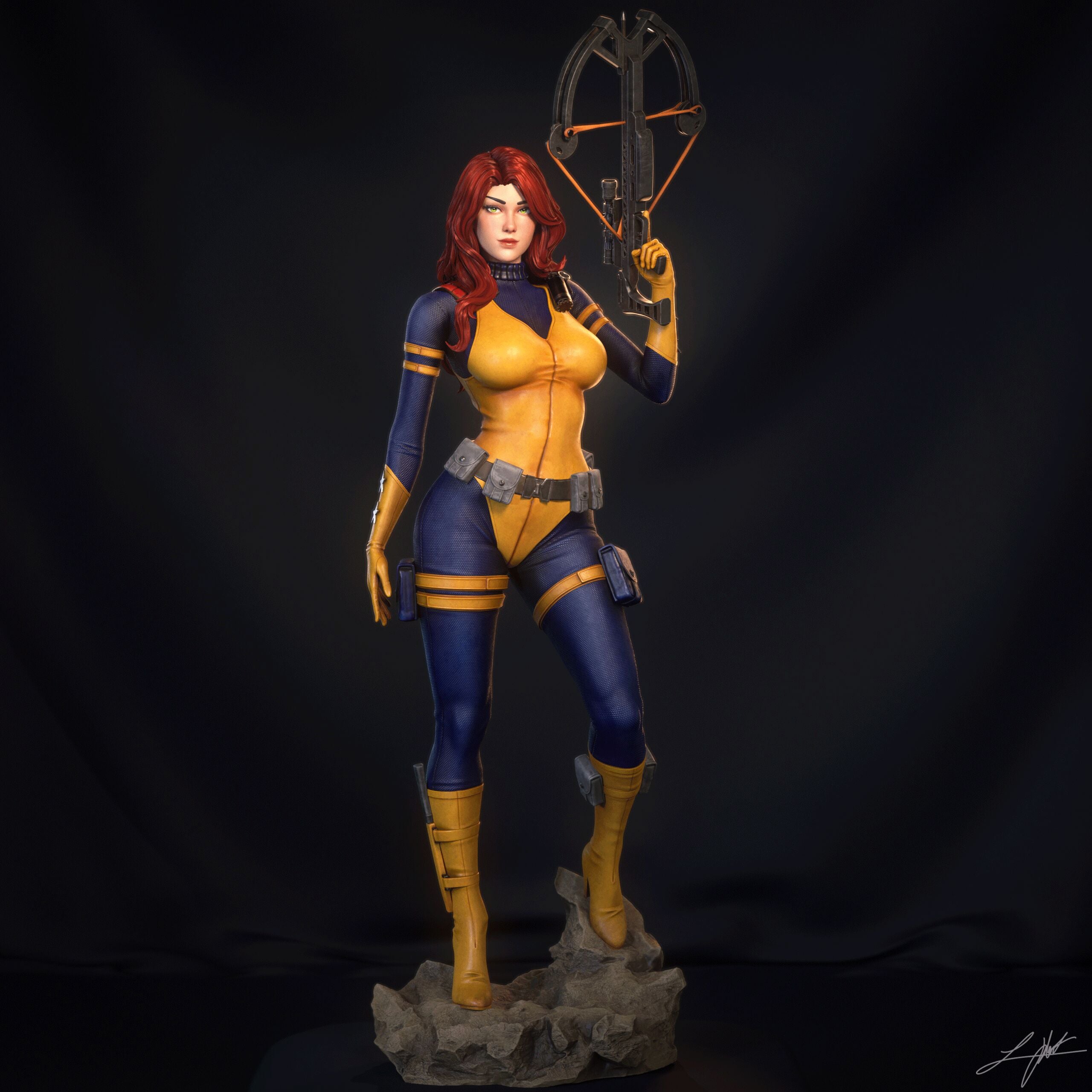 The Crimson Operative Statue