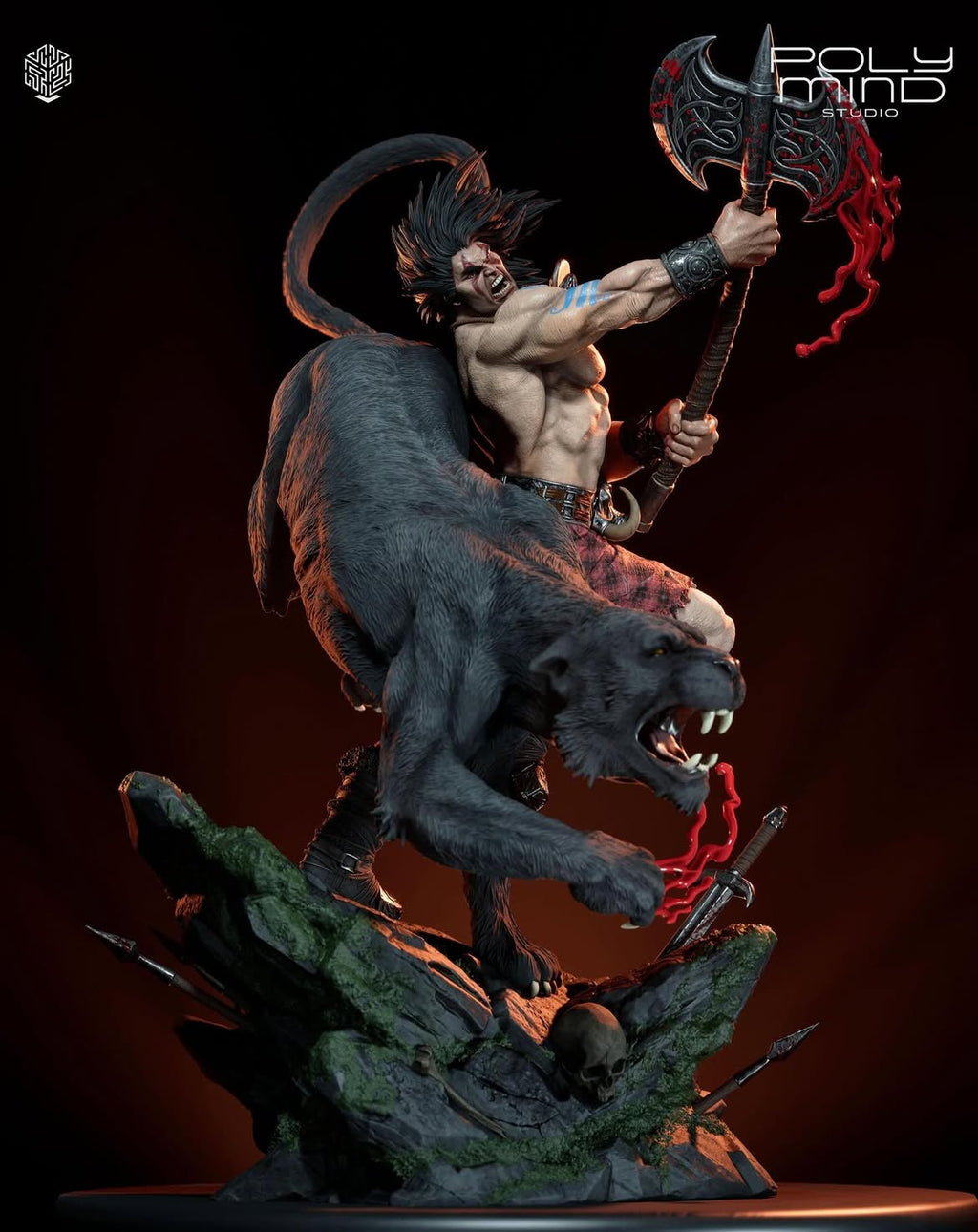 Warp-Spasm Warrior Statue