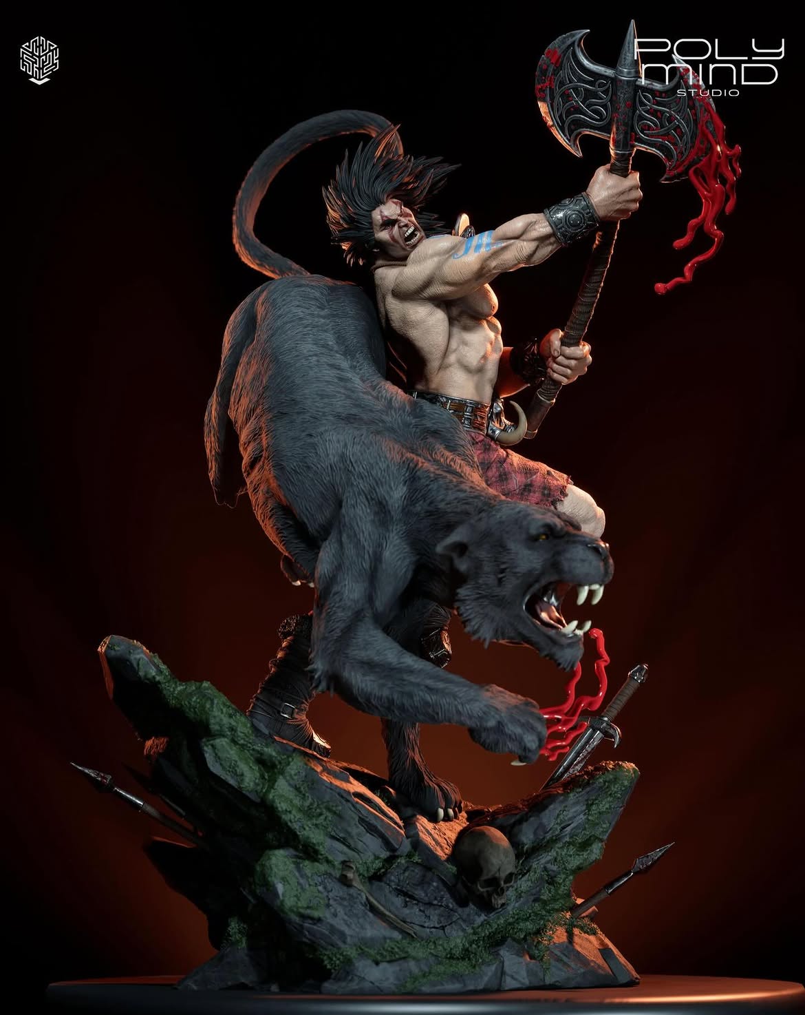 Warp-Spasm Warrior Statue
