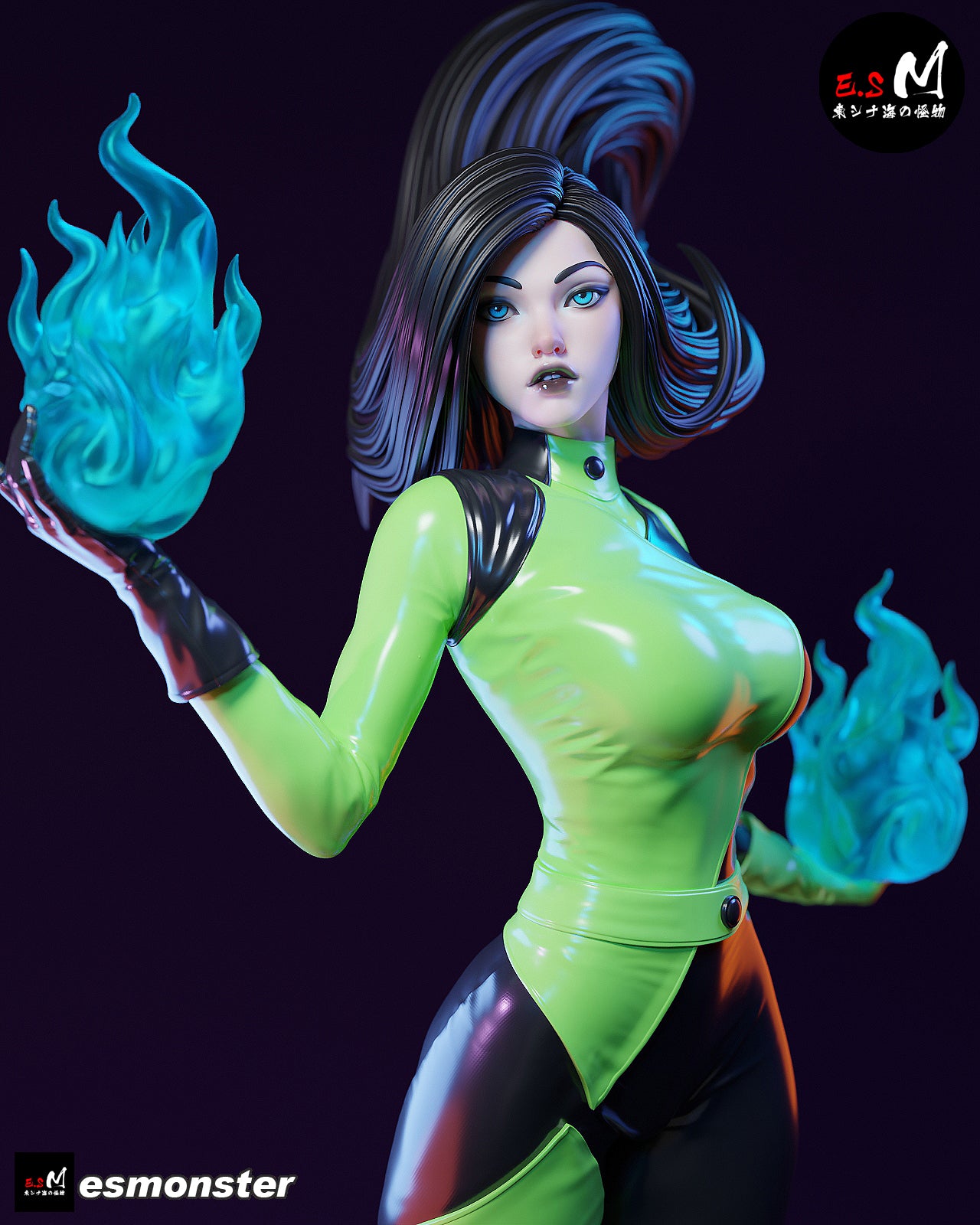 The Emerald Flame Statue
