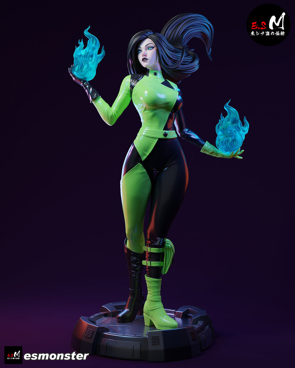 The Emerald Flame Statue