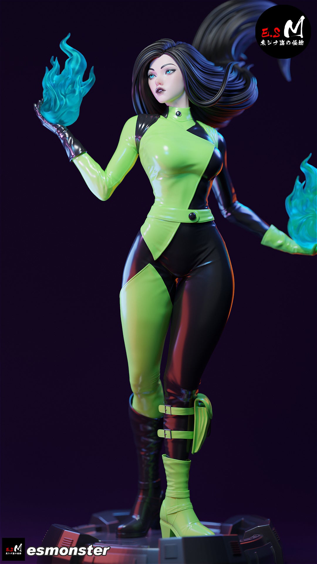 The Emerald Flame Statue