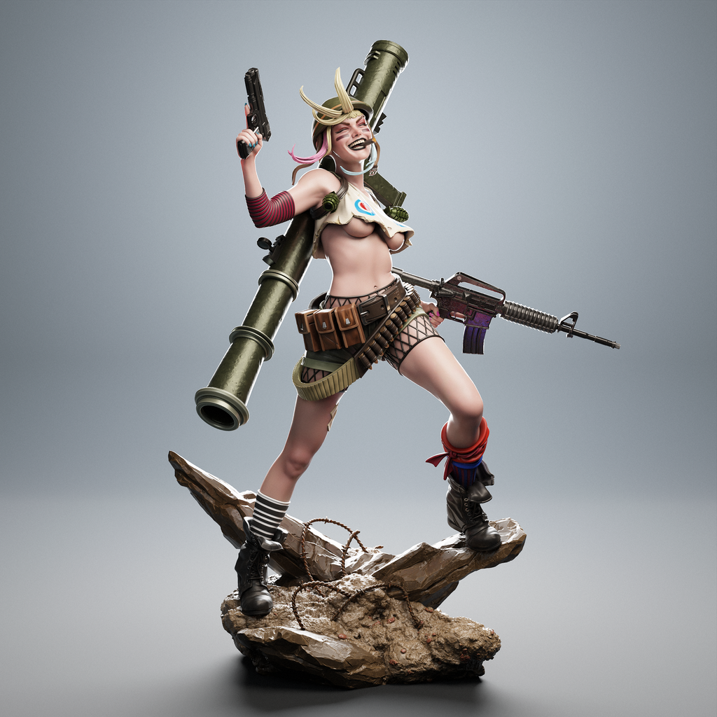 Rebel Punk Tank Statue