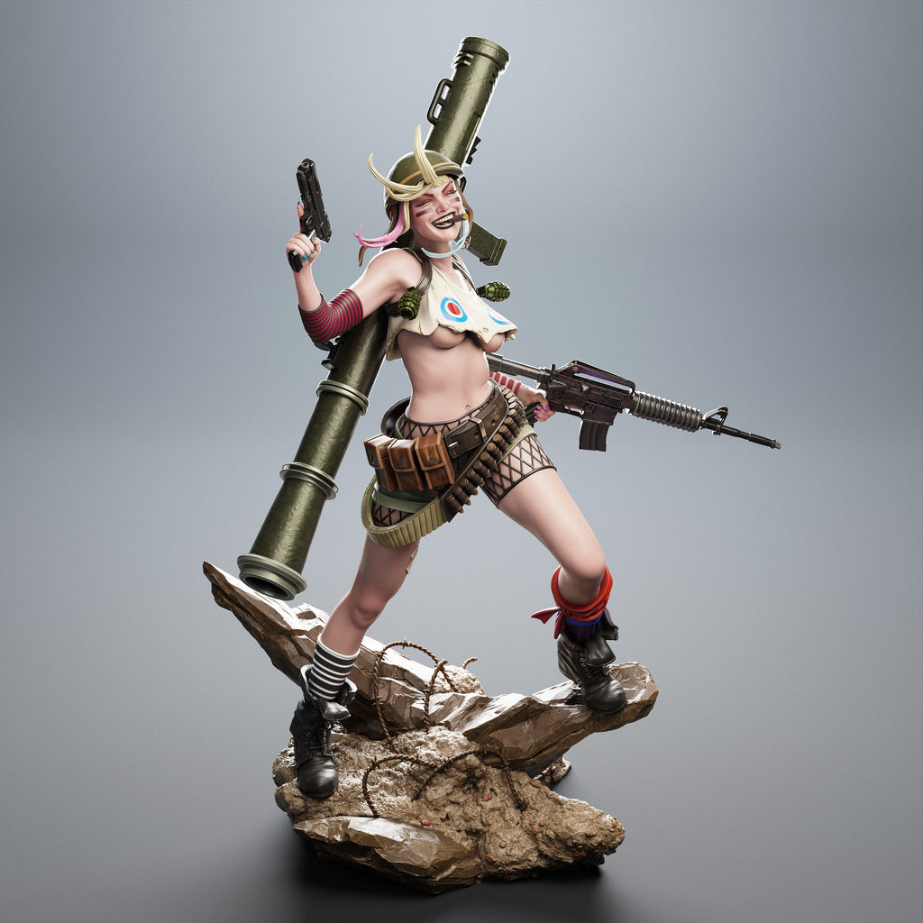 Rebel Punk Tank Statue