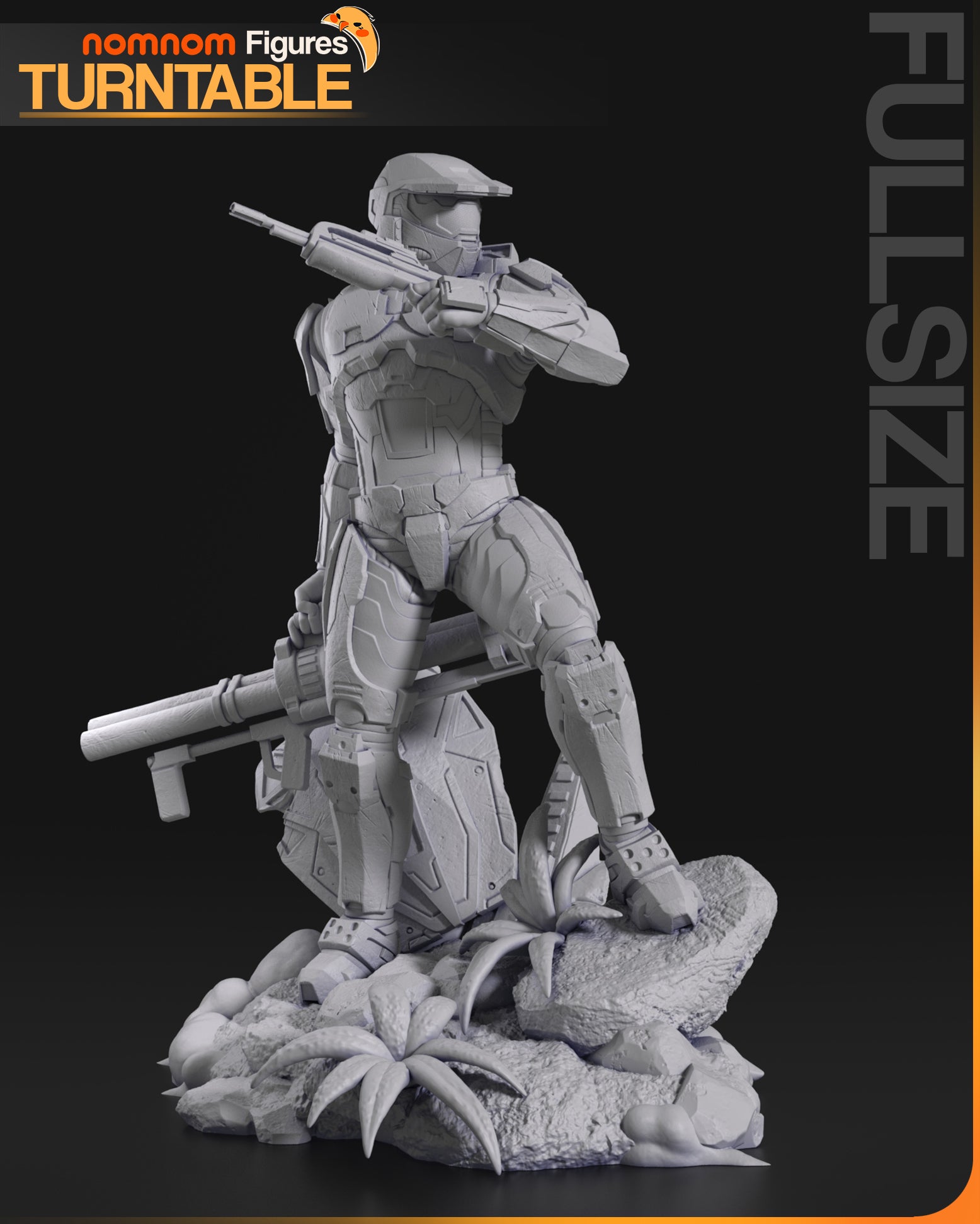 Green Armored Space Soldier Statue