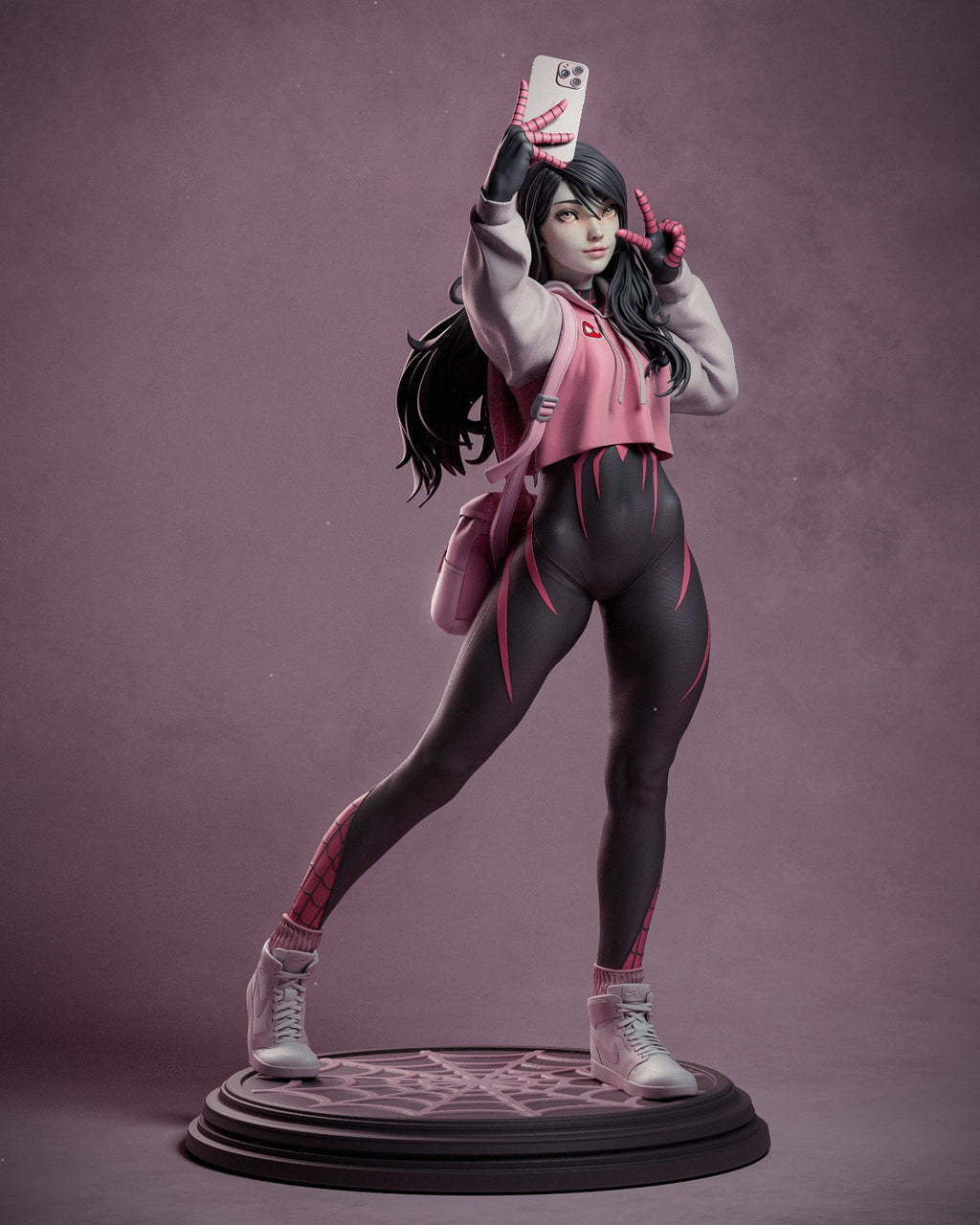 Web-Slinging Heroine Statue