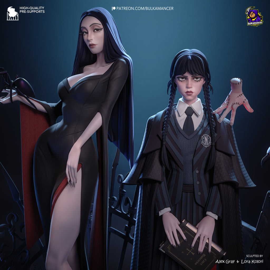 Gothic Duo Statue