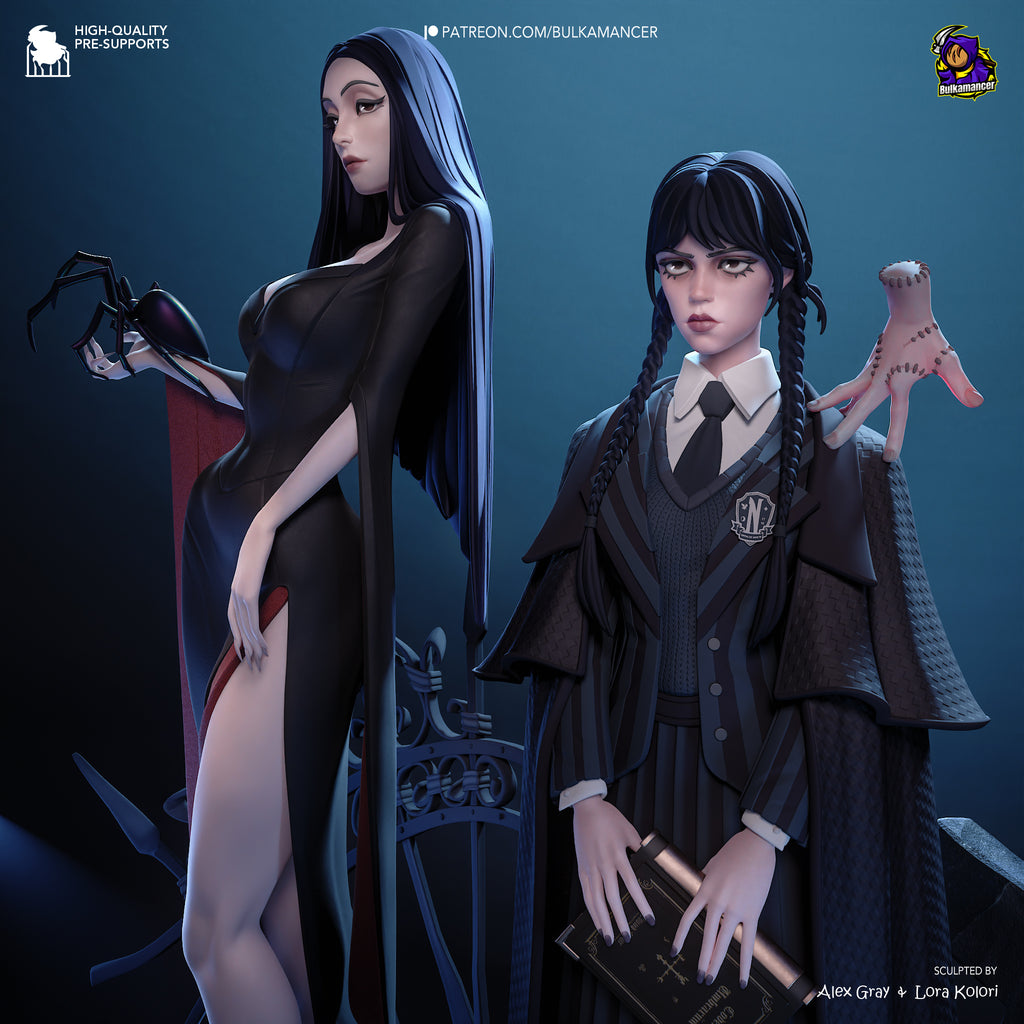 Gothic Duo Statue