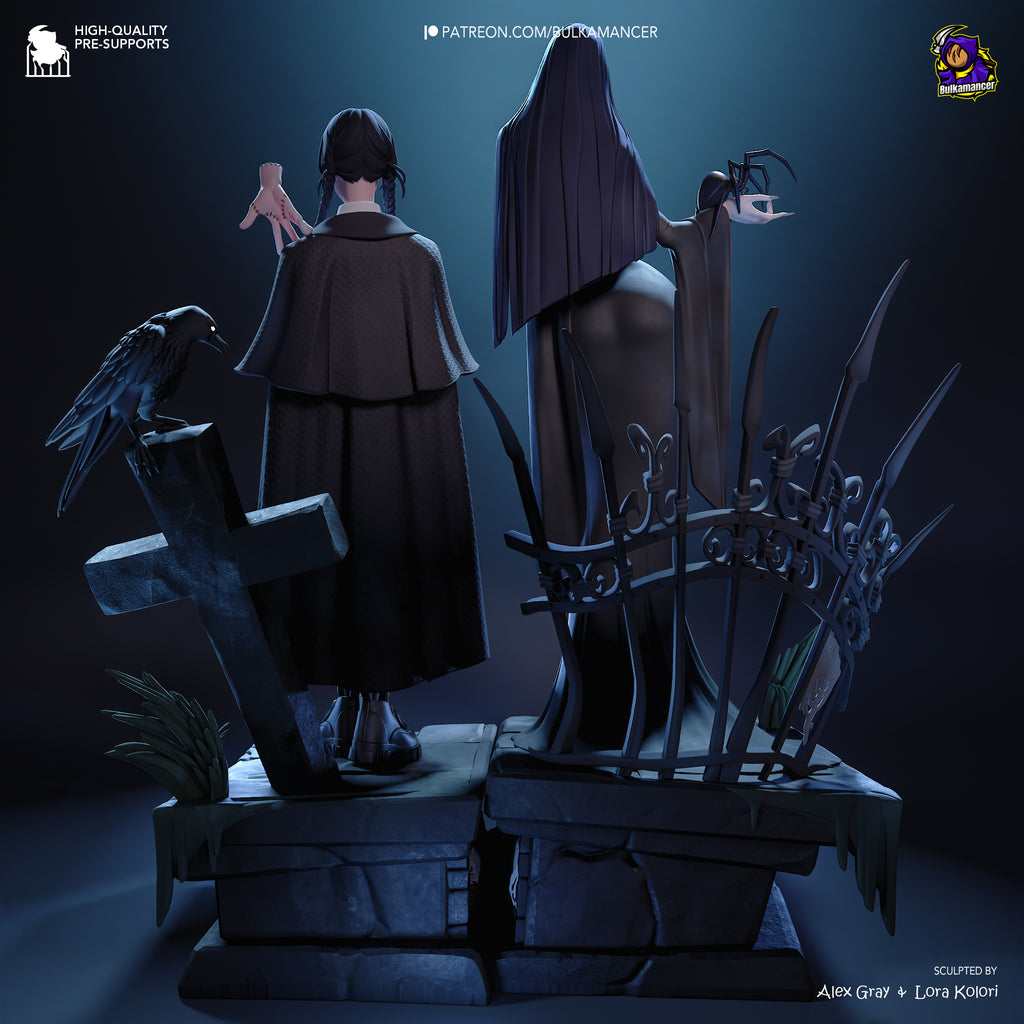 Gothic Duo Statue