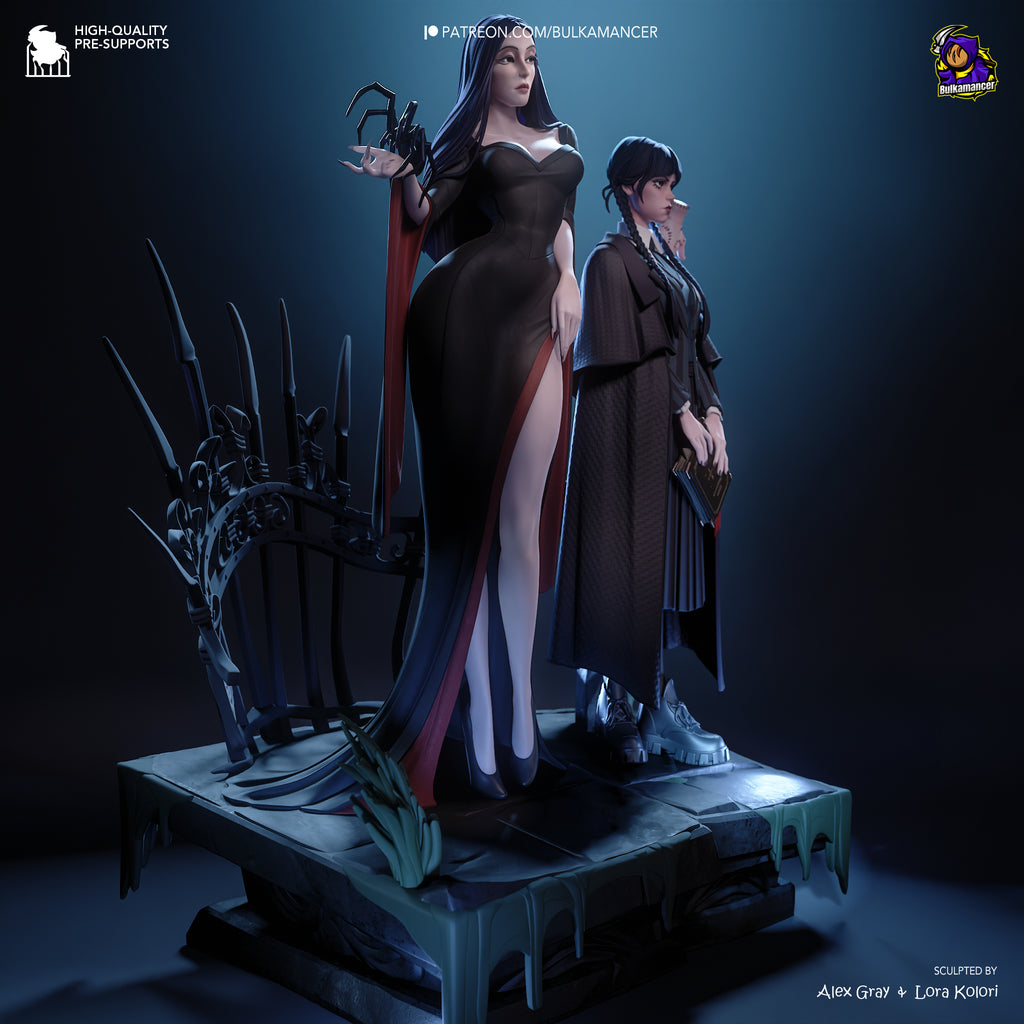 Gothic Duo Statue