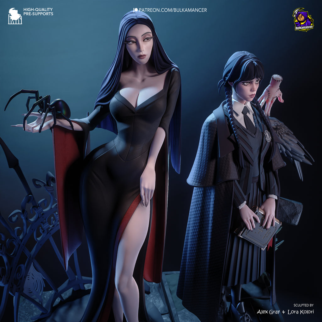 Gothic Duo Statue