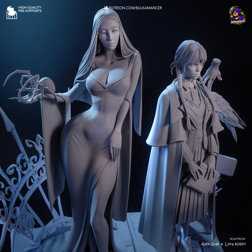 Gothic Duo Statue