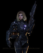 Armored Sci-Fi Valkyrie Statue