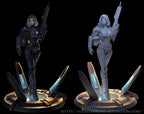Armored Sci-Fi Valkyrie Statue