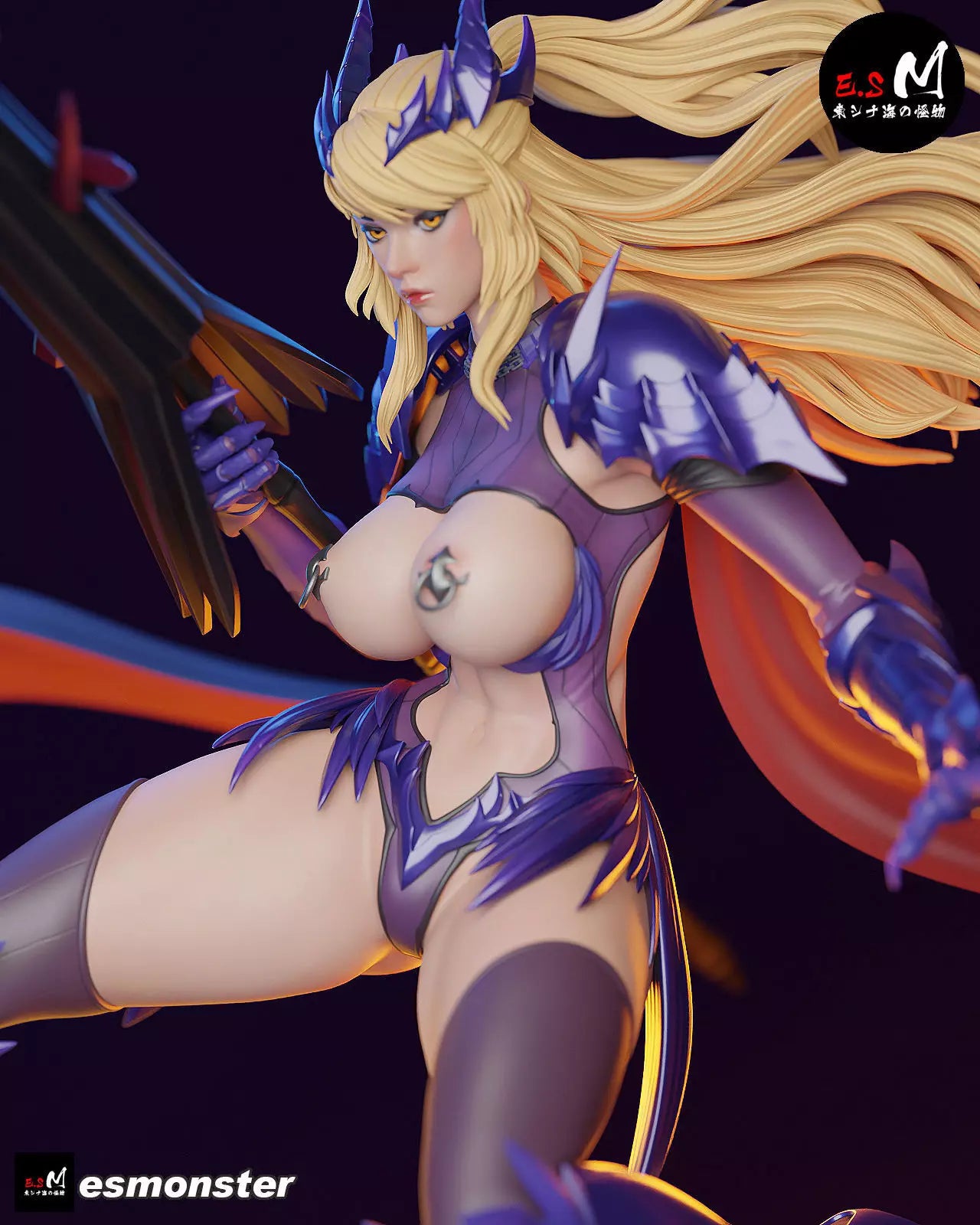 Saber Knight Queen Statue
