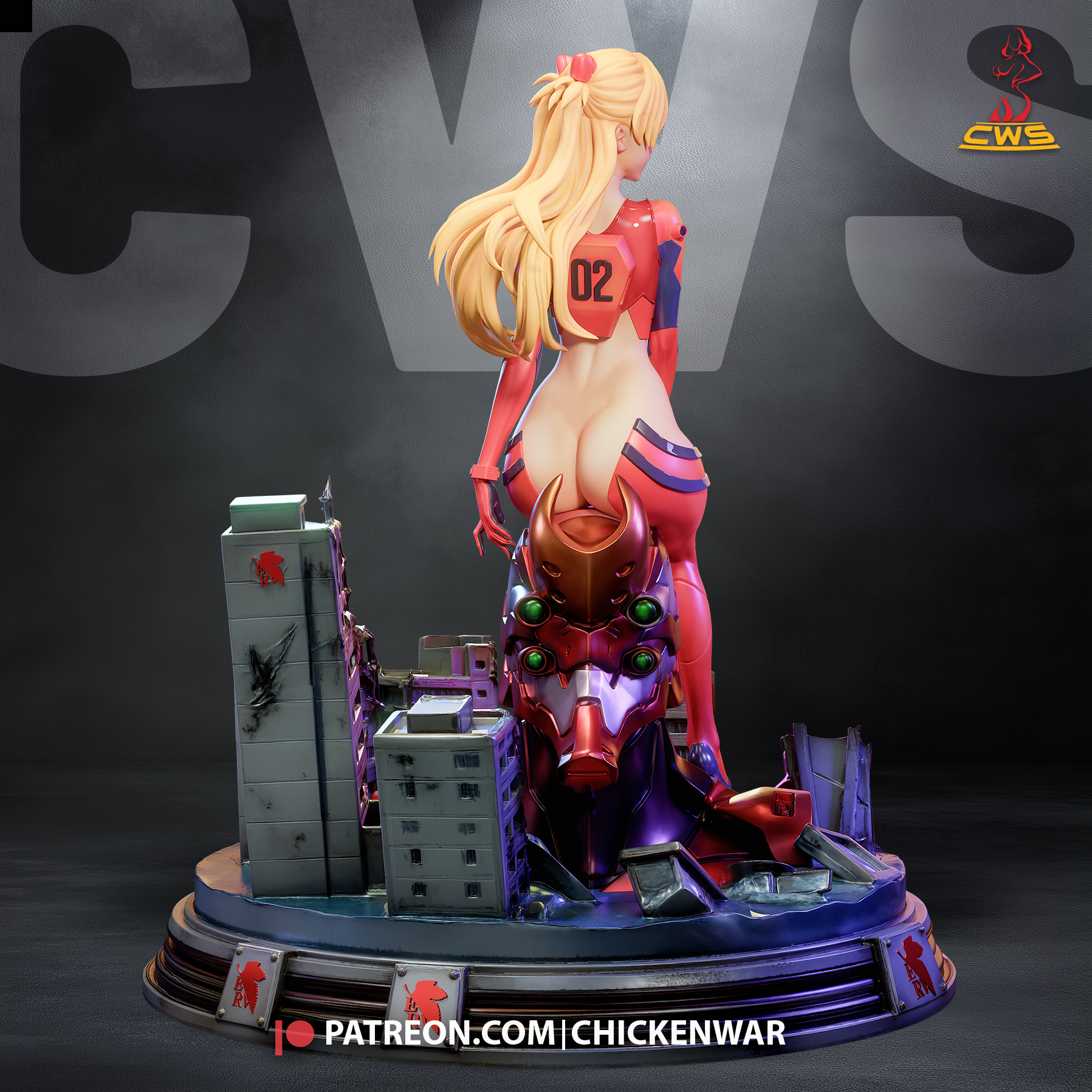 Crimson Second Pilot Statue