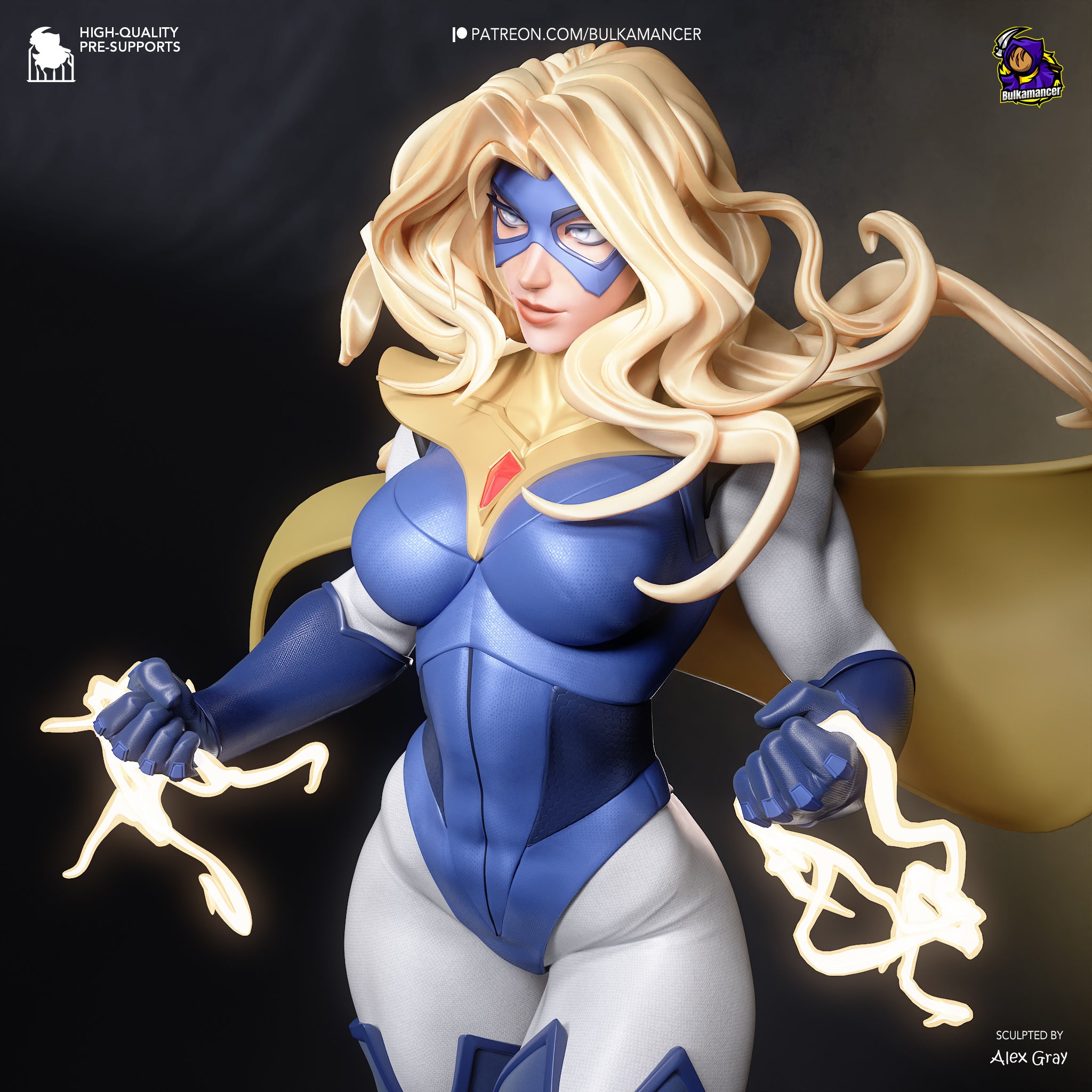 Blonde Blazer Heroine Statue