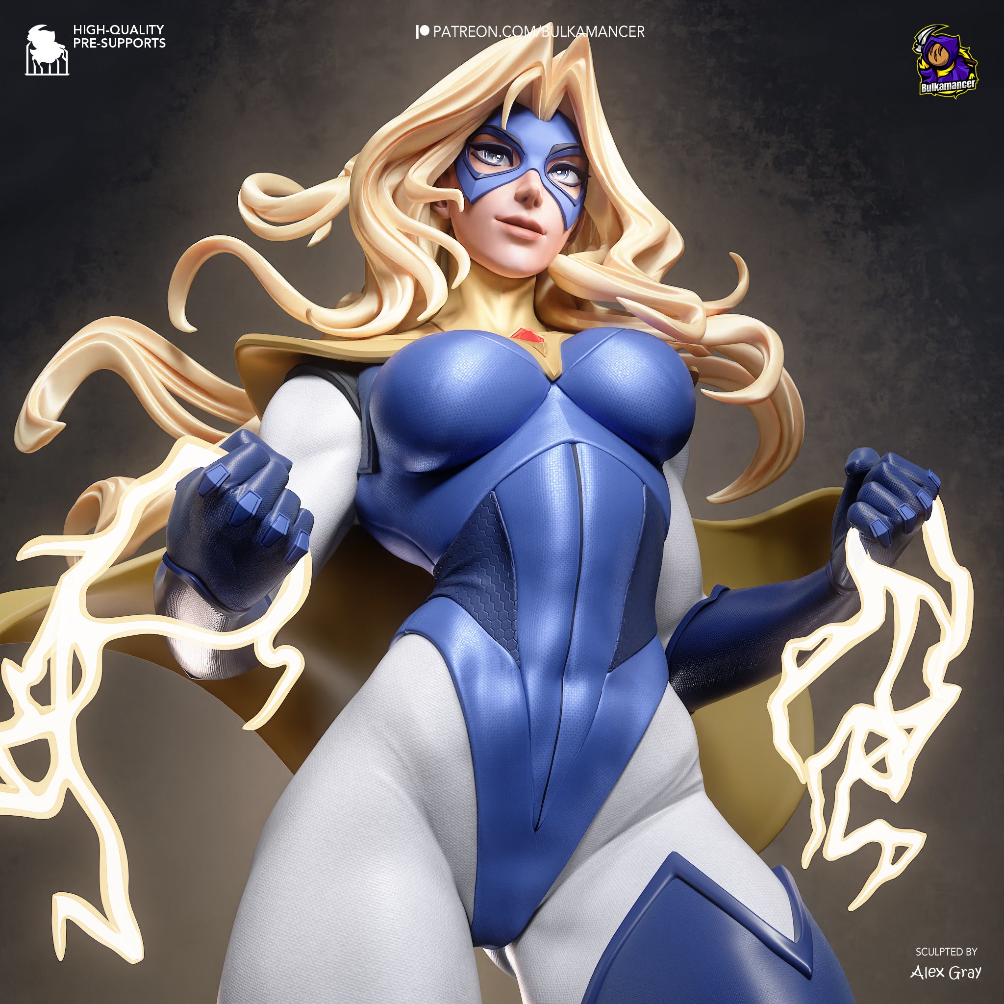 Blonde Blazer Heroine Statue