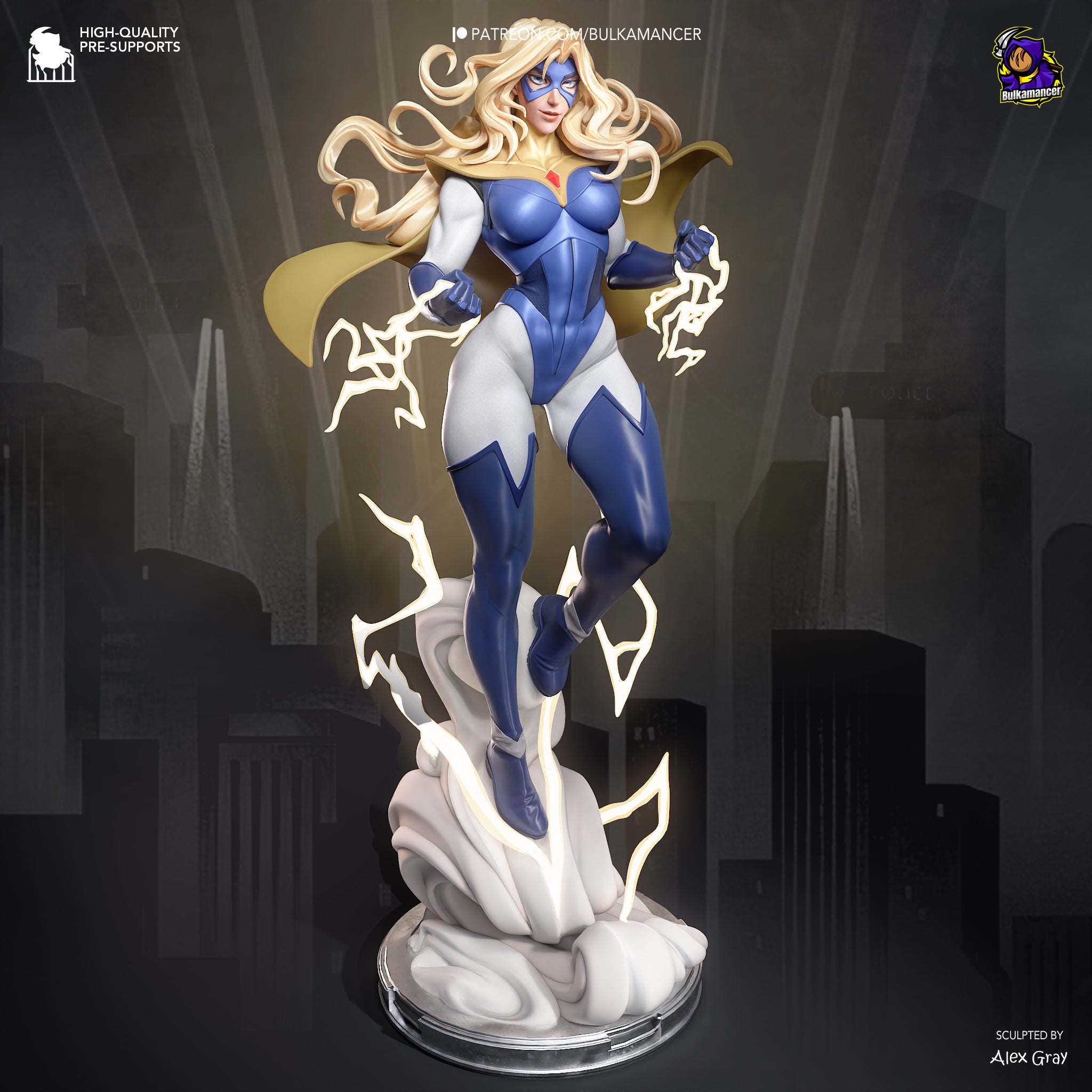 Blonde Blazer Heroine Statue