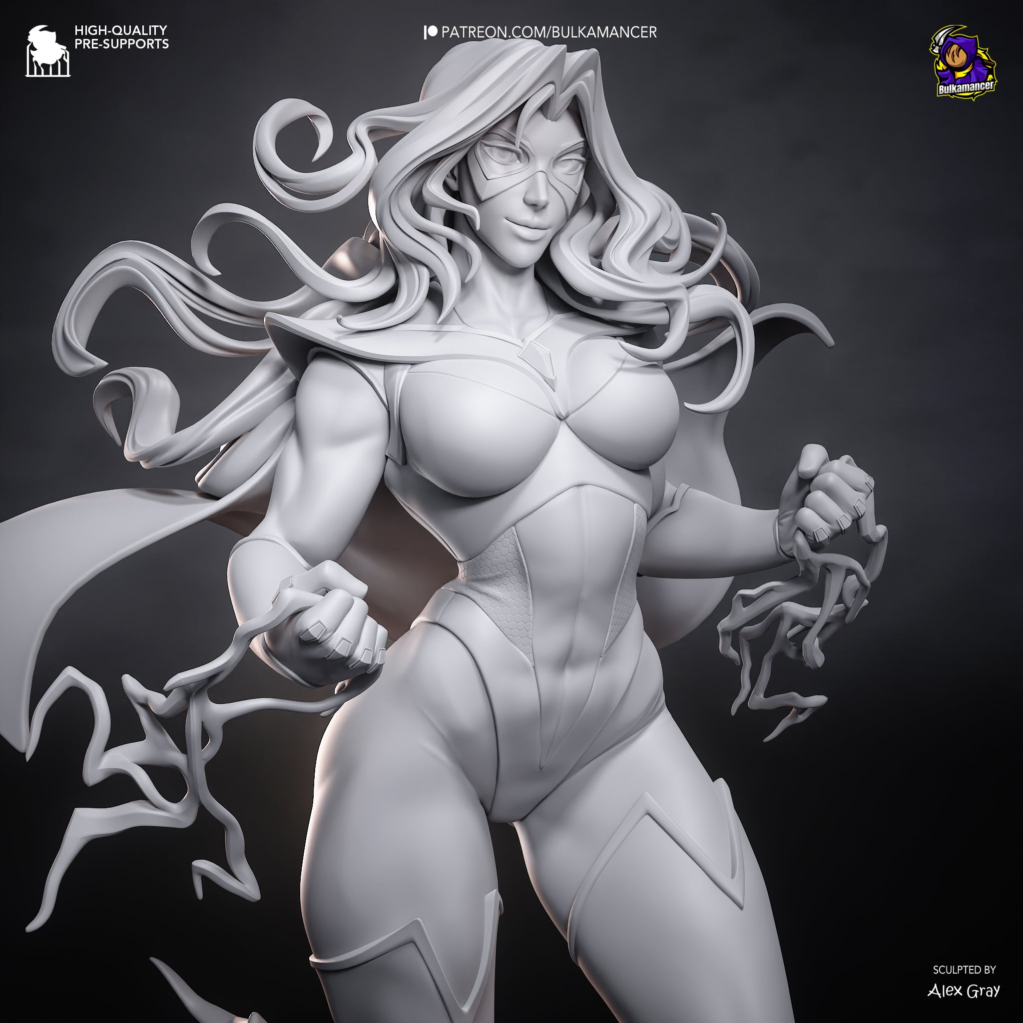 Blonde Blazer Heroine Statue