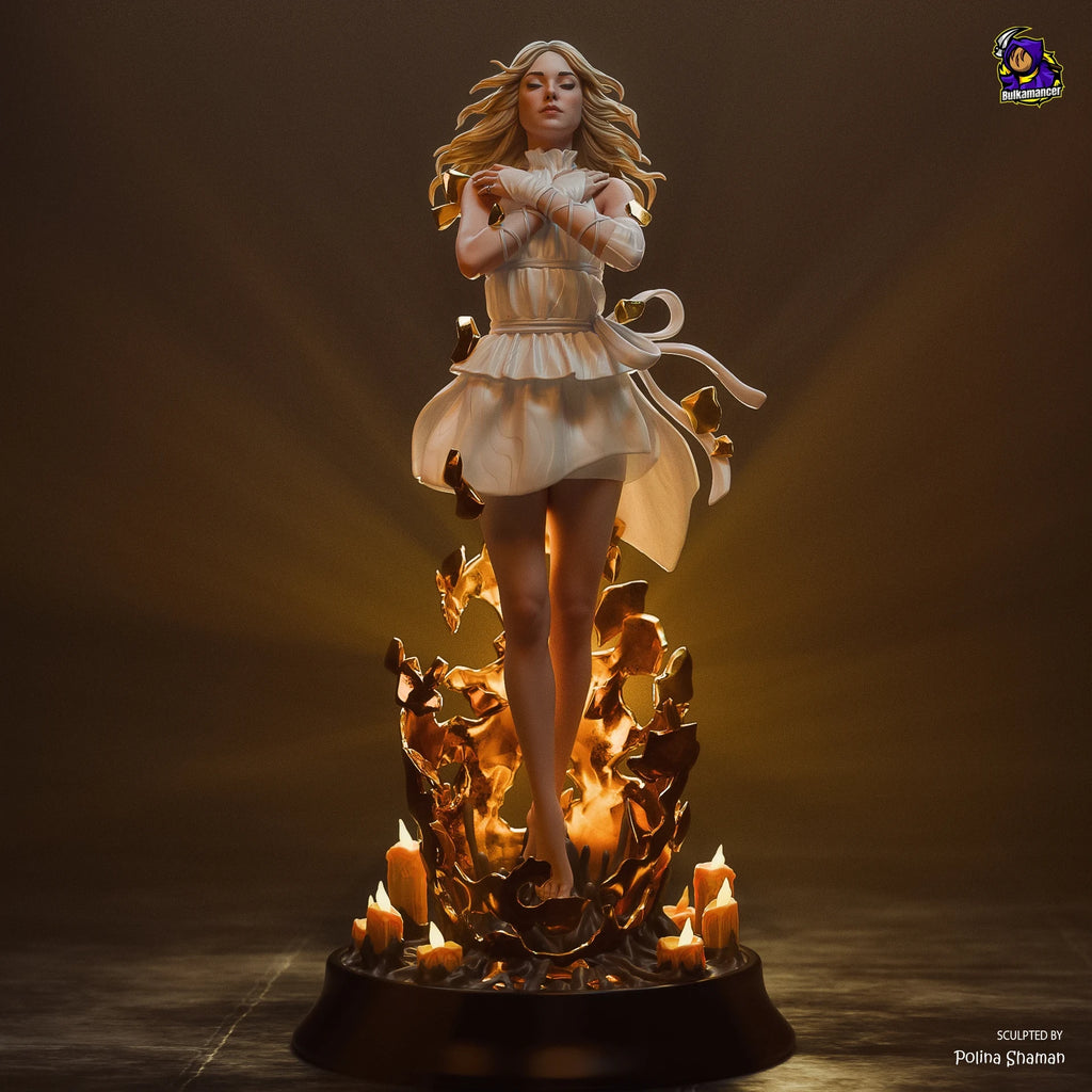 Mysterious White Traveler Statue