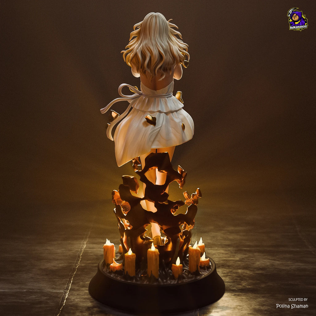 Mysterious White Traveler Statue