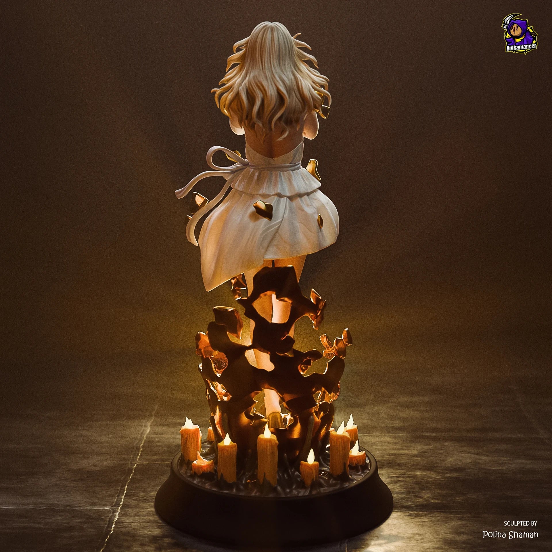 Mysterious White Traveler Statue