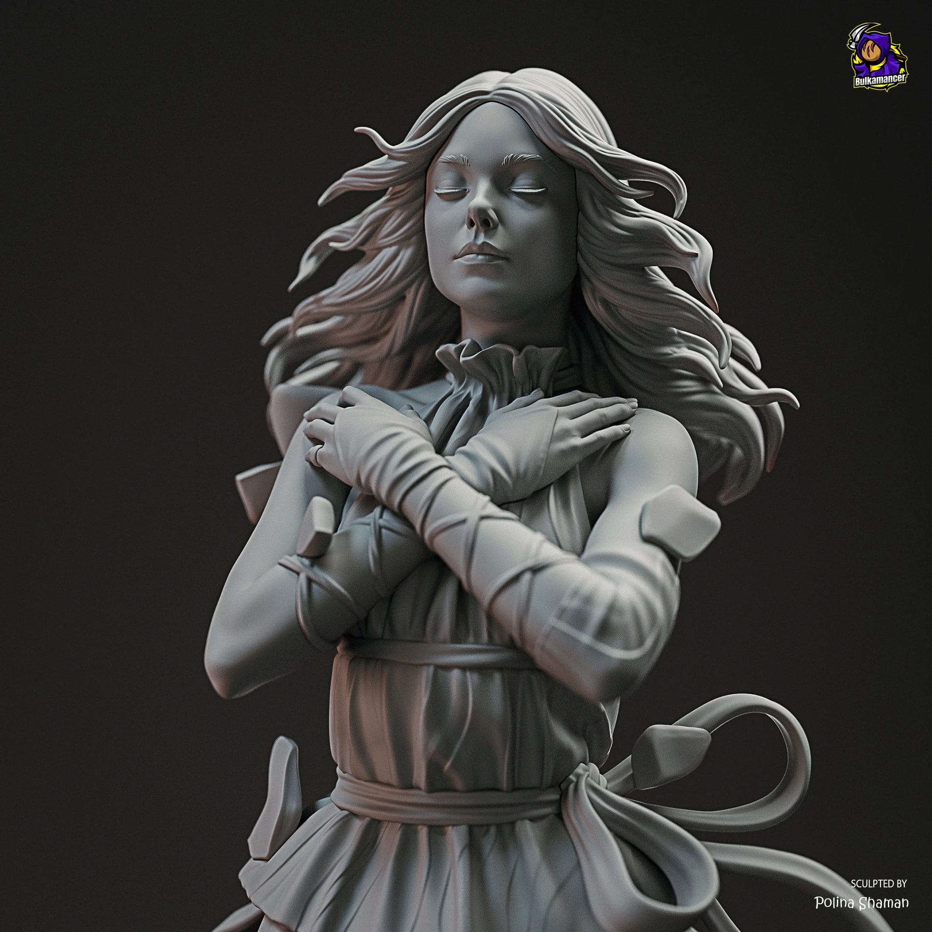 Mysterious White Traveler Statue